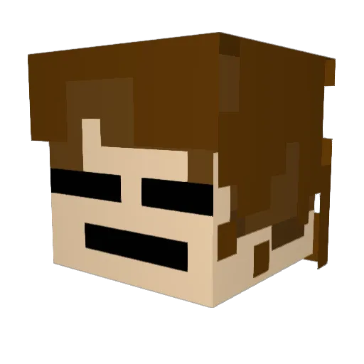 johannesdoparen Minecraft avatar head, 3D render