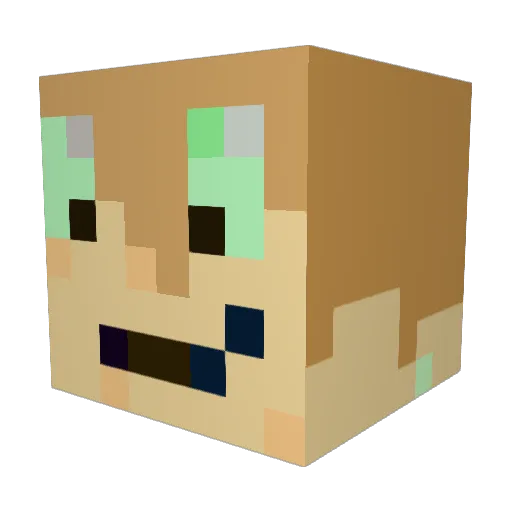 johant Minecraft avatar head, 3D render