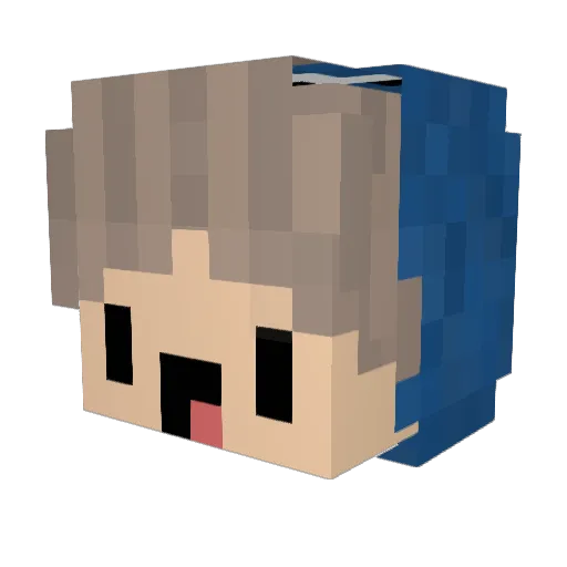 johluu Minecraft avatar head, 3D render