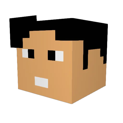 john15784 Minecraft avatar head, 3D render