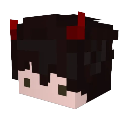 john_uiui Minecraft avatar head, 3D render