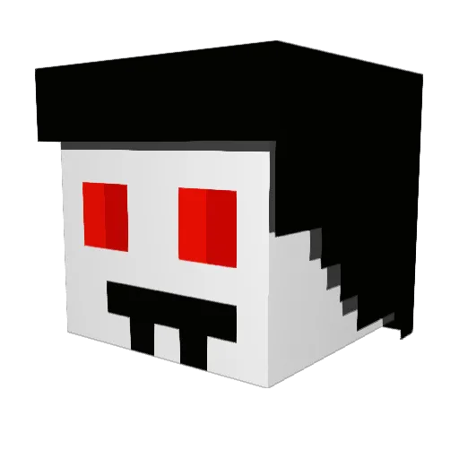 johnbitar Minecraft avatar head, 3D render