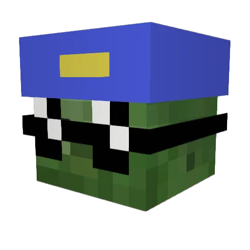 johnblender Minecraft avatar head, 3D render