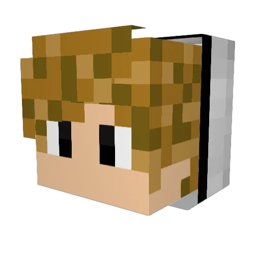 johnboxma Minecraft avatar head, 3D render