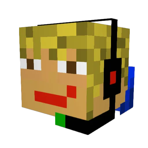 johnef Minecraft avatar head, 3D render
