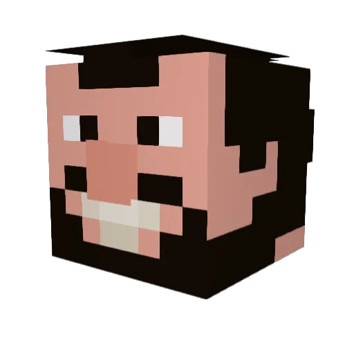 johnfalloutprime Minecraft avatar head, 3D render