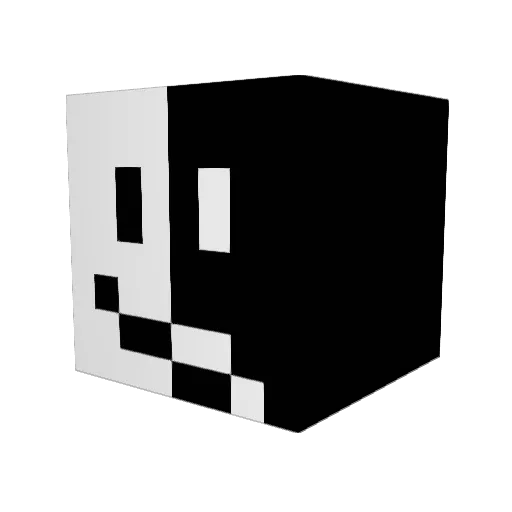 johnflamingo Minecraft avatar head, 3D render