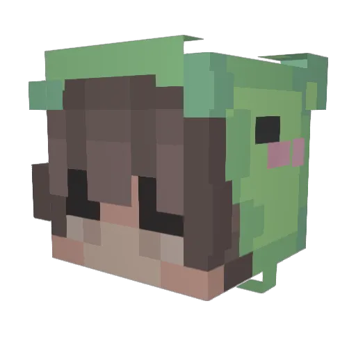 johnflashjr Minecraft avatar head, 3D render
