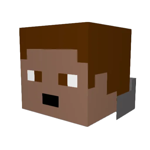 johnjohn326 Minecraft avatar head, 3D render
