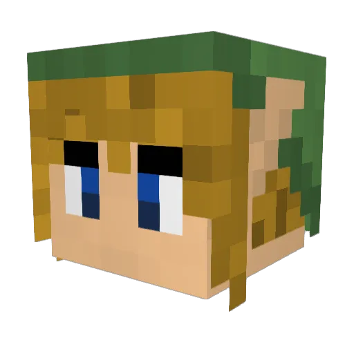 johnkon1 Minecraft avatar head, 3D render
