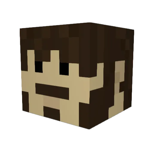 johnmatfong Minecraft avatar head, 3D render