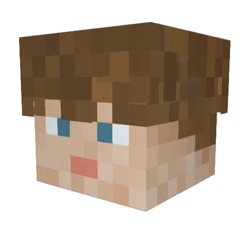 johnneye Minecraft avatar head, 3D render