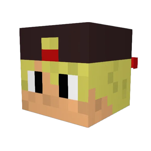 johnnooren Minecraft avatar head, 3D render