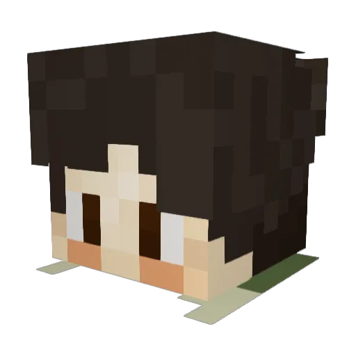 johnnySuh Minecraft avatar head, 3D render