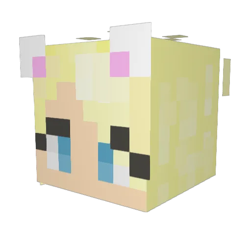 johnnyataisg Minecraft avatar head, 3D render
