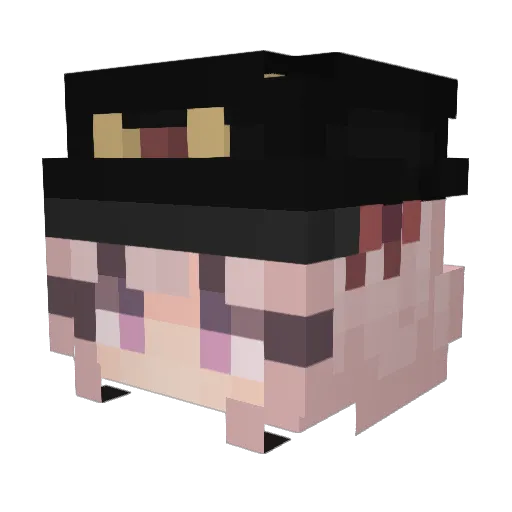 johnnybruce Minecraft avatar head, 3D render