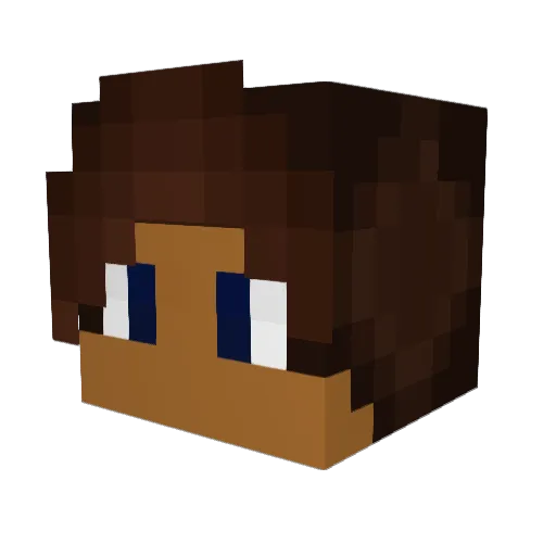 johnnybuildco Minecraft avatar head, 3D render