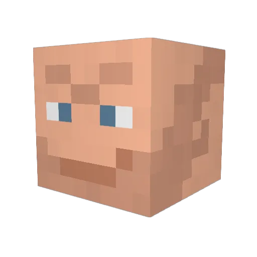johnnyc69 Minecraft avatar head, 3D render