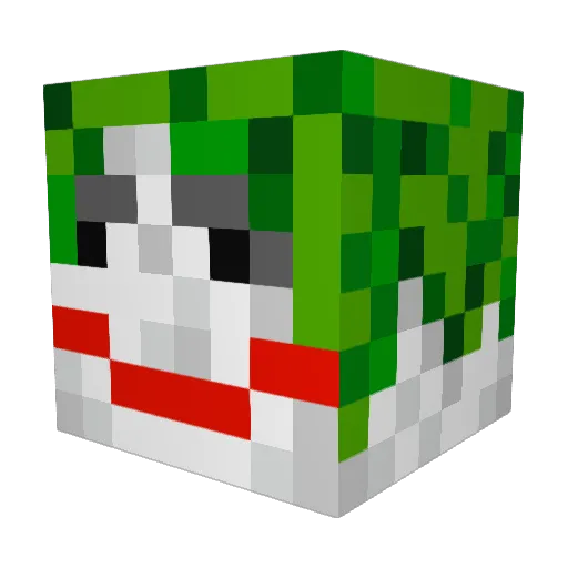 johnnyconcrete Minecraft avatar head, 3D render