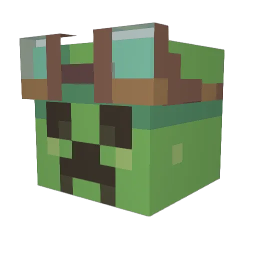 johnnydarkskull Minecraft avatar head, 3D render