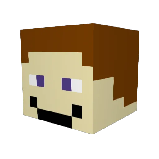 johnnymarc Minecraft avatar head, 3D render