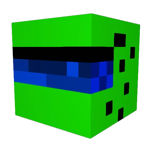 johnnywallbie Minecraft avatar head, 3D render