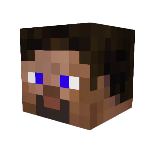 johnpdj Minecraft avatar head, 3D render
