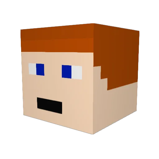 johnportillo Minecraft avatar head, 3D render
