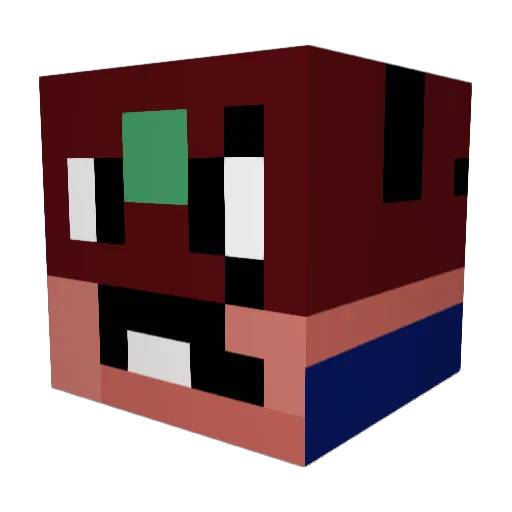 johnq3 Minecraft avatar head, 3D render