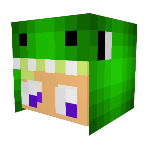 johnquebec Minecraft avatar head, 3D render
