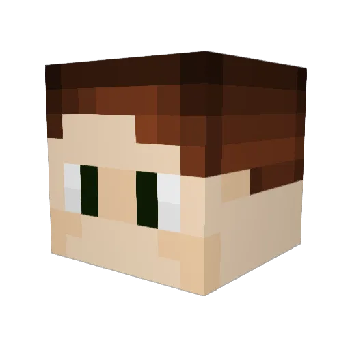 johnrastin Minecraft avatar head, 3D render