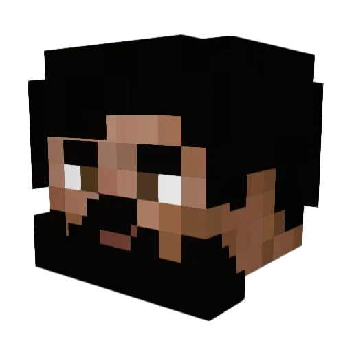 johnrockks Minecraft avatar head, 3D render