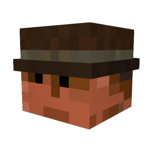 johnrthomp Minecraft avatar head, 3D render