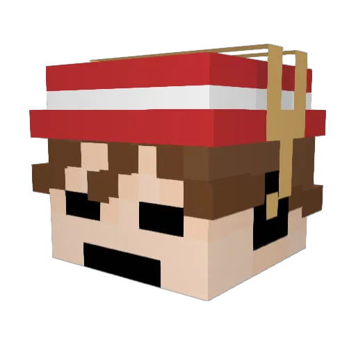 johnsjajajas Minecraft avatar head, 3D render