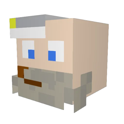 johnson47 Minecraft avatar head, 3D render