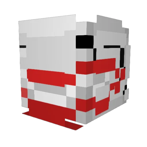 johnsonfinger Minecraft avatar head, 3D render