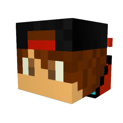 johnsonlo Minecraft avatar head, 3D render