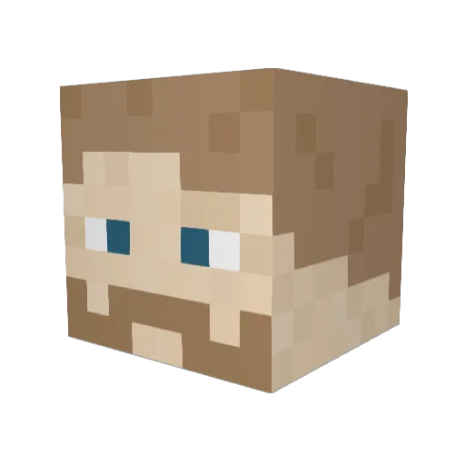 johnujr Minecraft avatar head, 3D render