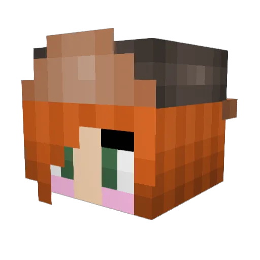 johny_cash Minecraft avatar head, 3D render