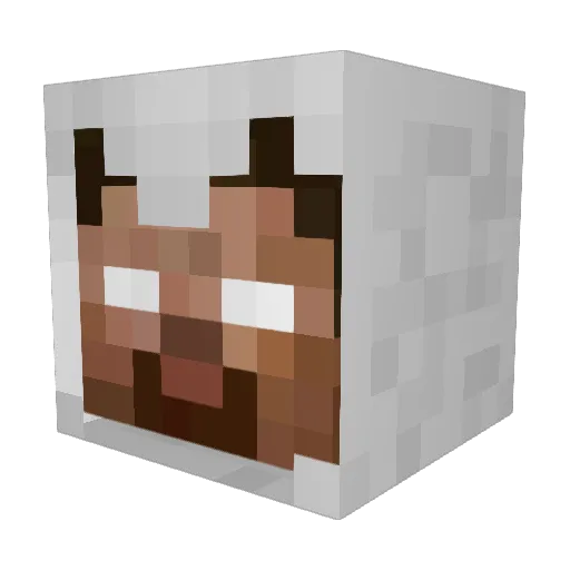 johnyjuice Minecraft avatar head, 3D render