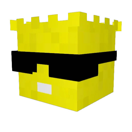 johnzik Minecraft avatar head, 3D render