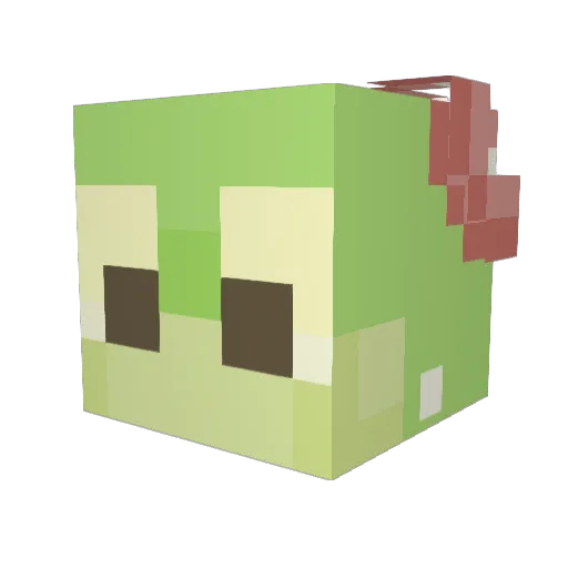 joierose Minecraft avatar head, 3D render