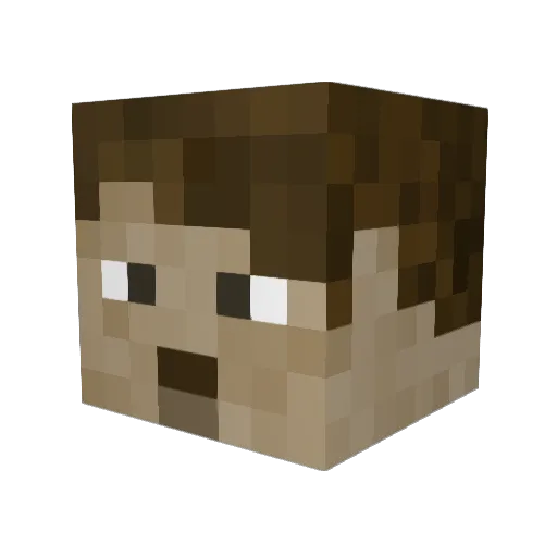 jois_exc Minecraft avatar head, 3D render