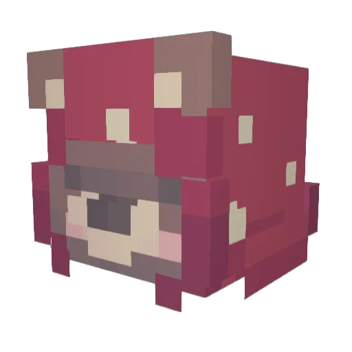 jojo_ana Minecraft avatar head, 3D render
