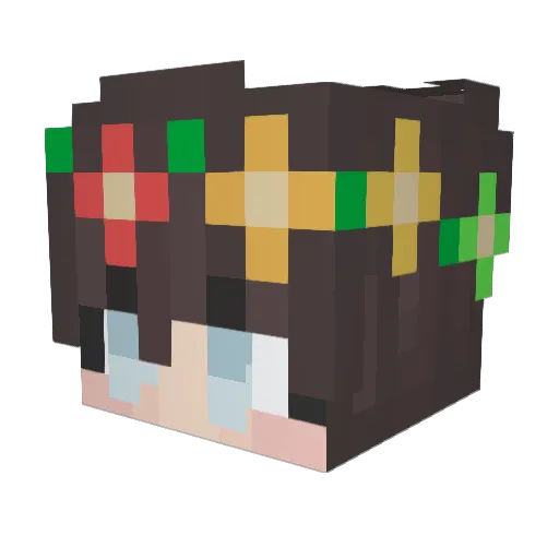 jojo_baddie Minecraft avatar head, 3D render