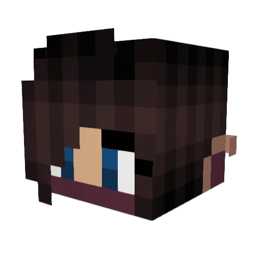jojojana Minecraft avatar head, 3D render