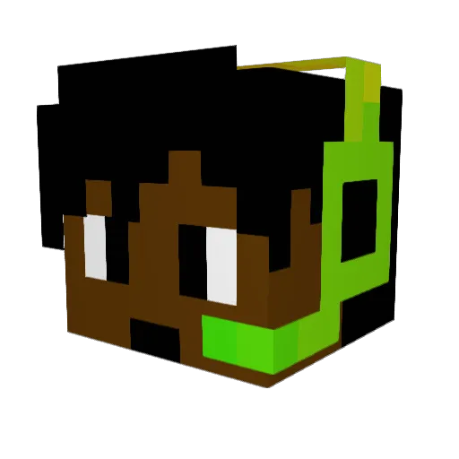 jojojoman Minecraft avatar head, 3D render