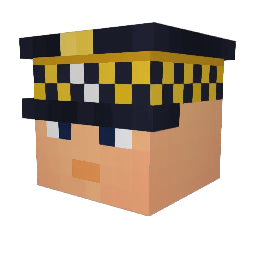 jojomln Minecraft avatar head, 3D render