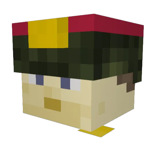 jojomooo Minecraft avatar head, 3D render