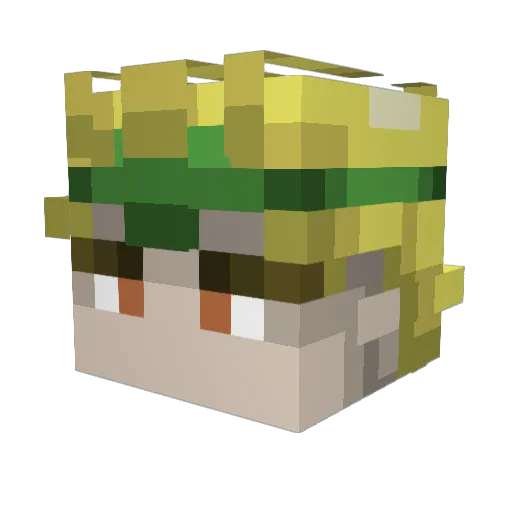 jojordy Minecraft avatar head, 3D render